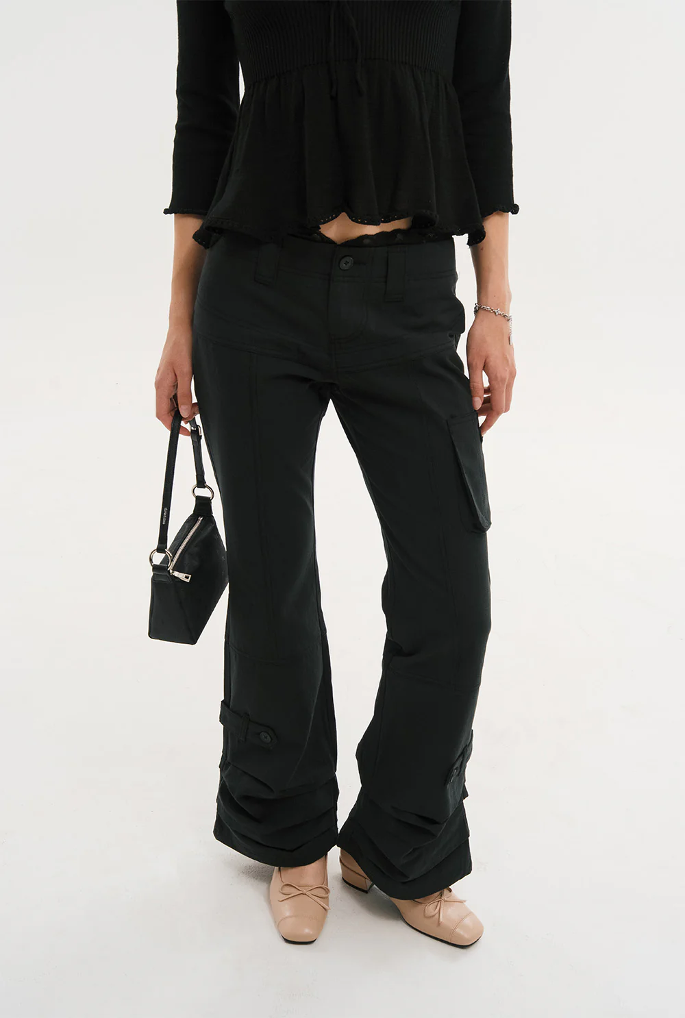 Lace trim cargo pants - Image 8