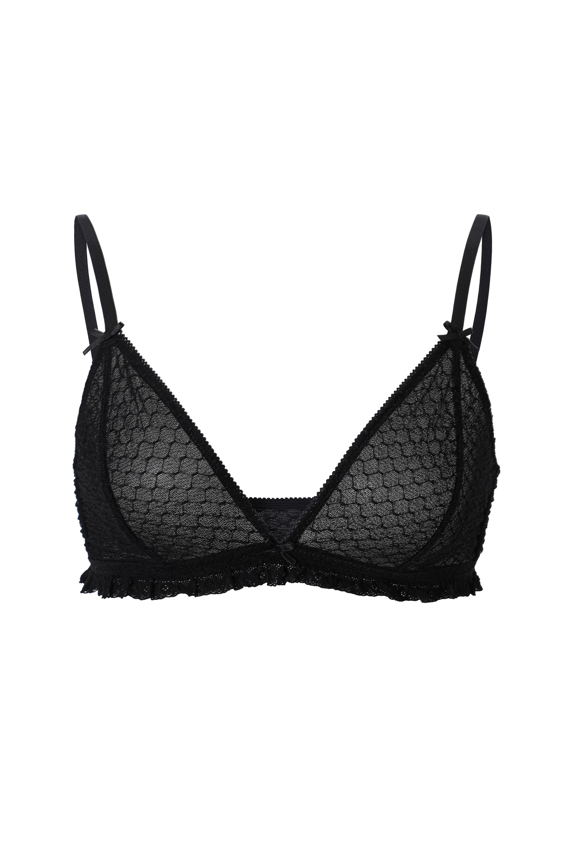 Puffy lace bralette