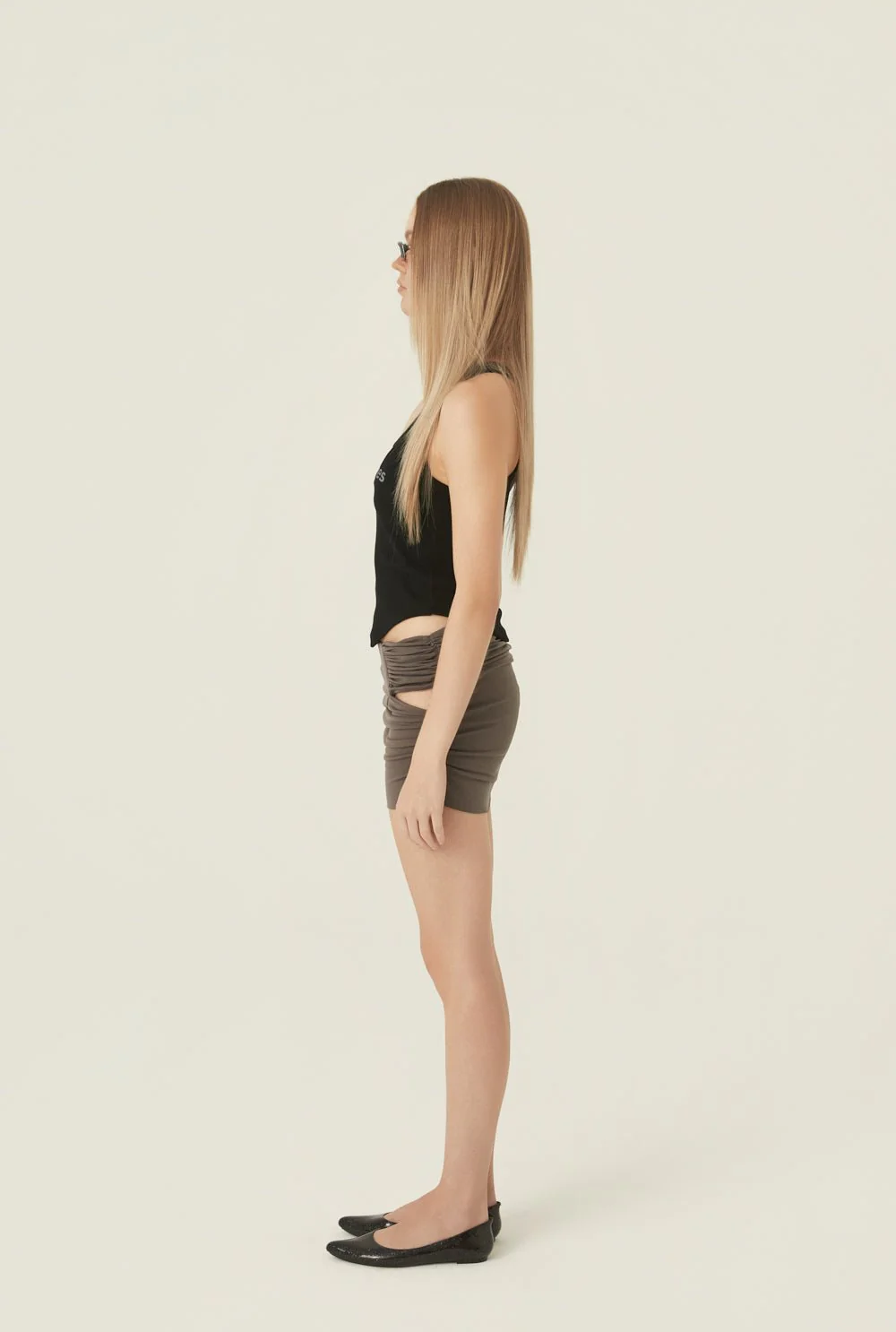 Rough drape mini skirt - Image 4
