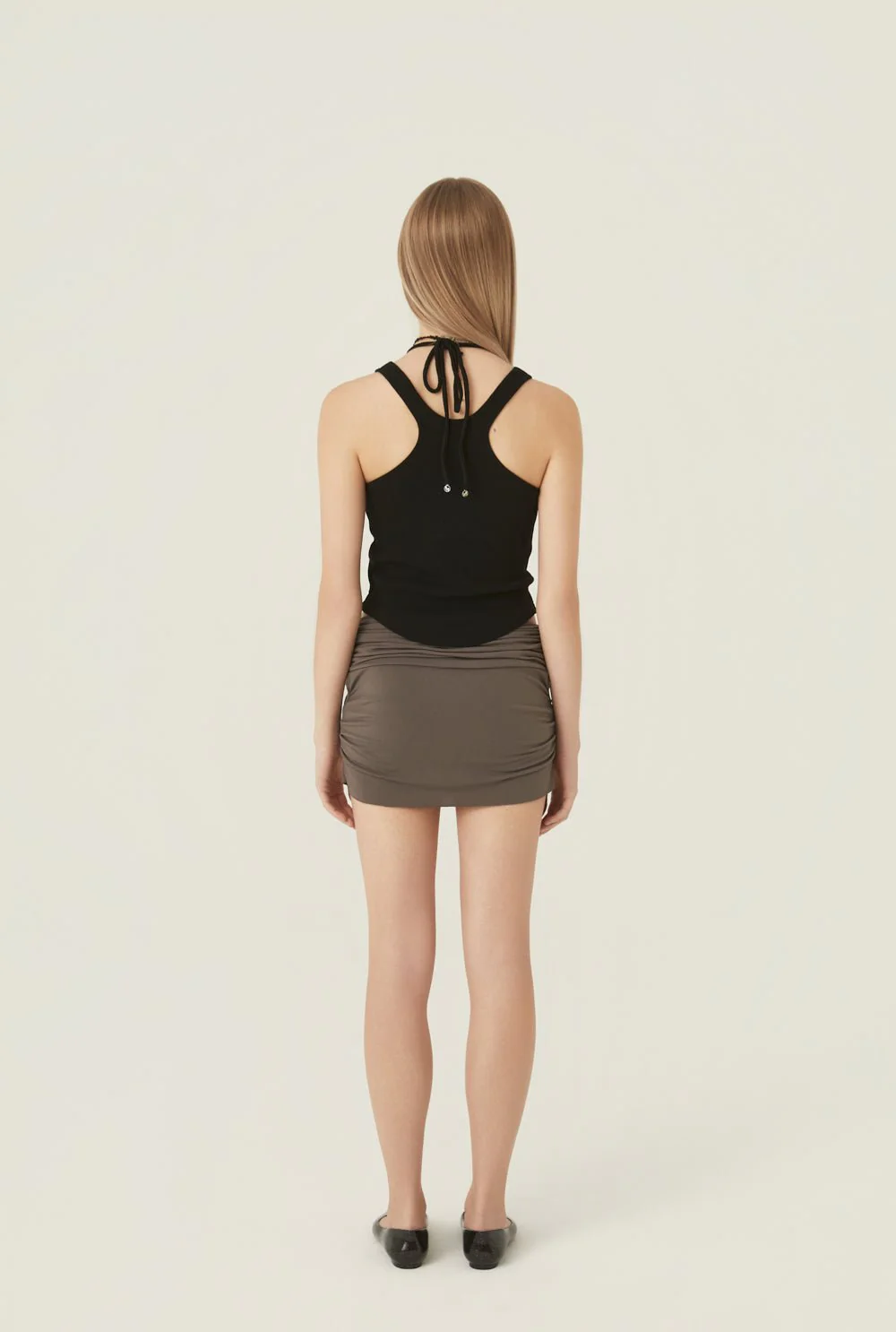 Rough drape mini skirt - Image 5
