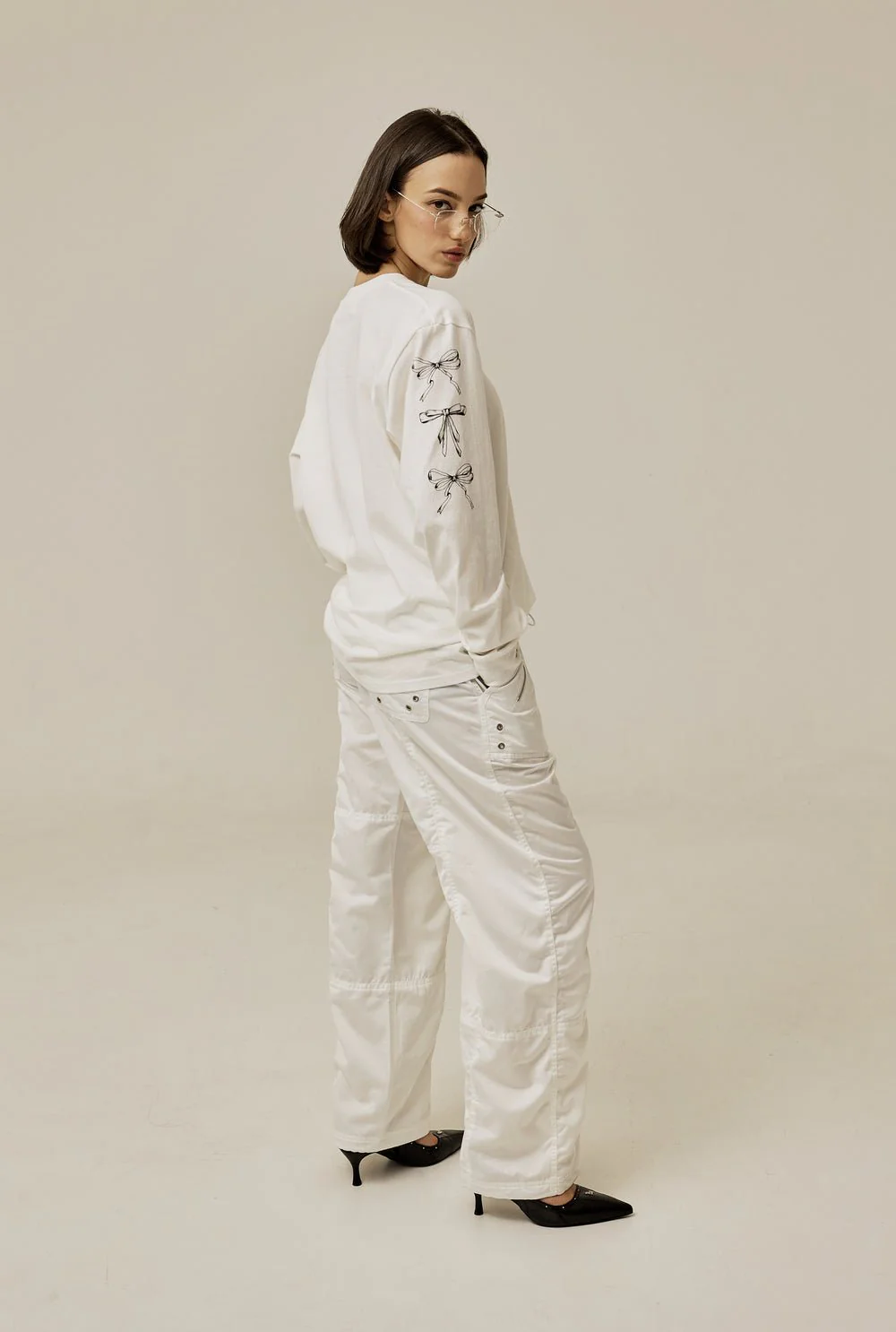 Satin cargo pants - Image 6