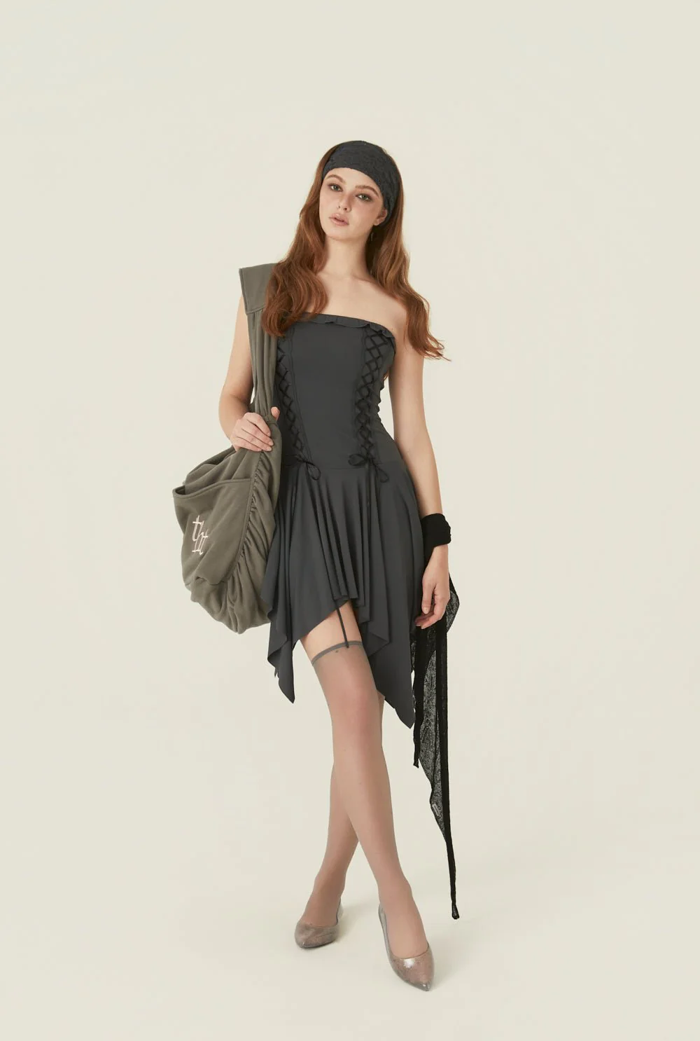 Stretch lace up dress - Image 6