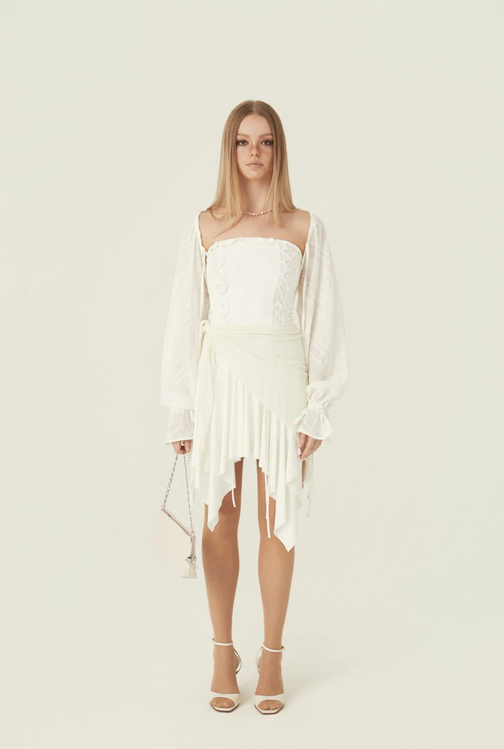 Stretch lace up dress - Image 3