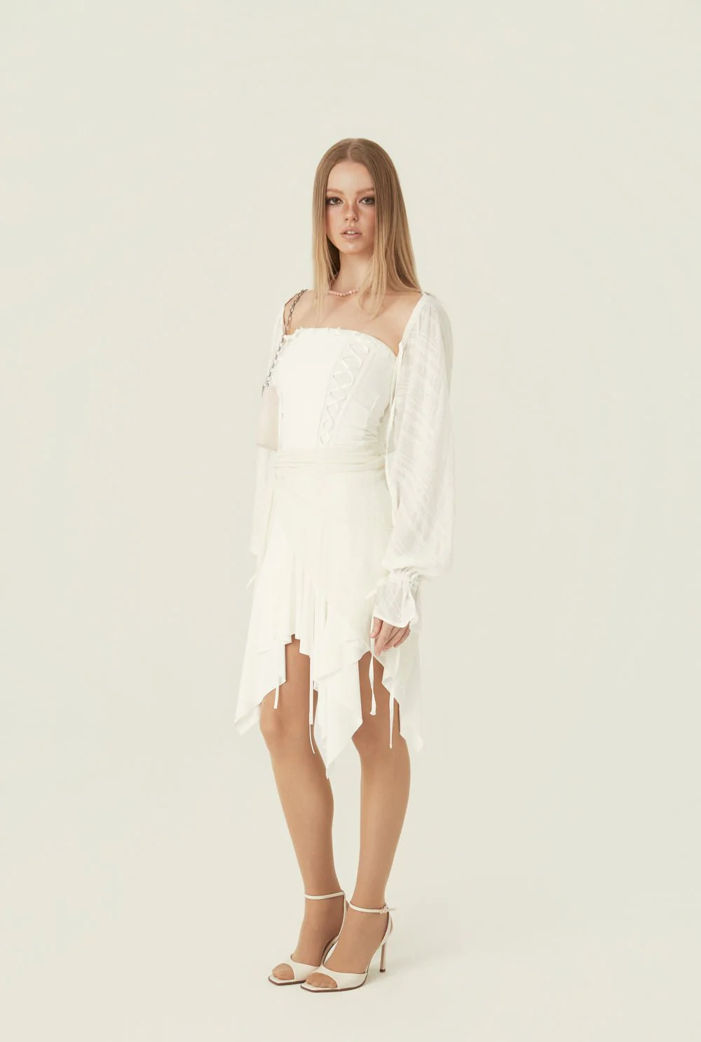 Stretch lace up dress - Image 7